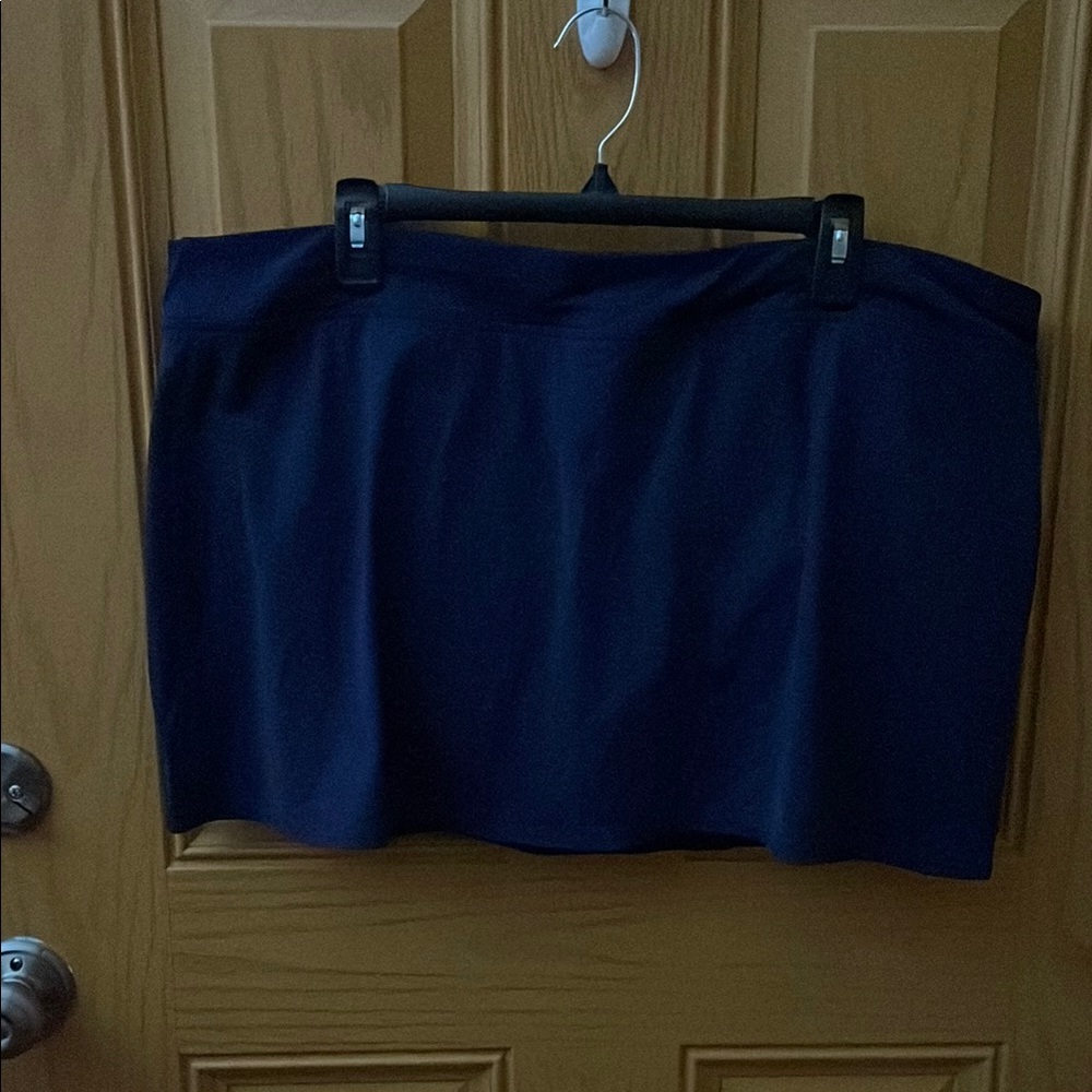Lands' End Blue Mini Swim Skirt 22W